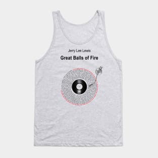 GREAT BALLS OF FIRE LYRICS ILLUSTRATIONS Tank Top